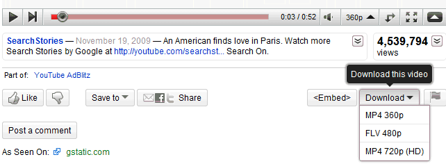 Otherwise, just do a search for: [download youtube video firefox] to find the latest working add-on or script.